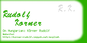 rudolf korner business card