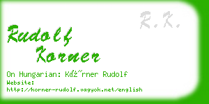 rudolf korner business card